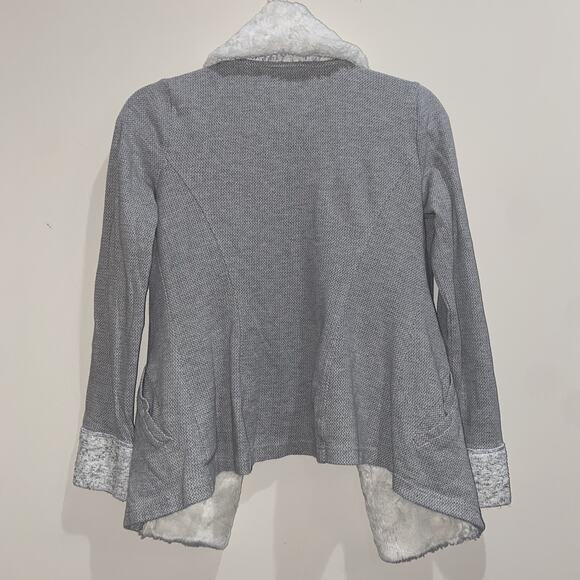 Anthropologie Saturday Sunday Lg Ambrose Knit Open Front Sherpa Collar Cardigan - Picture 3 of 7